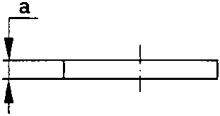 Diagram showing plate with labeled thickness 'a'