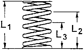 Diagram of valve spring with dimensions L1, L2, and L3