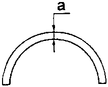 Half bearing diagram showing thickness 'a'