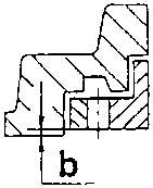 Oil pump diagram showing dimension b