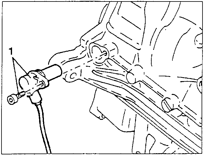 Rpm sensor shown with callout 1