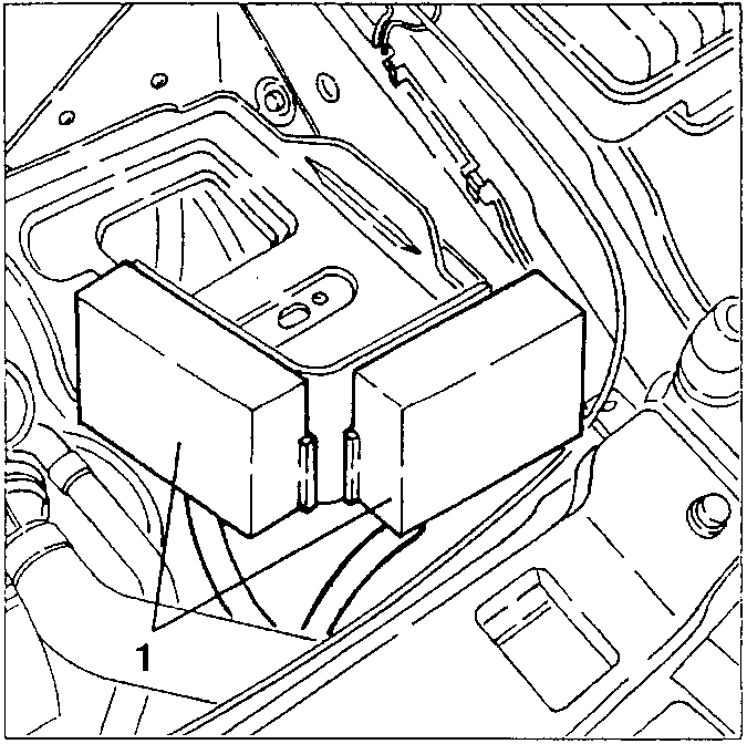 Relay boxes mounted on battery support