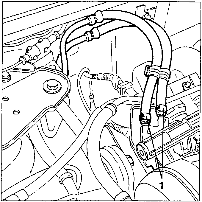 fuel inlet and outlet pipes