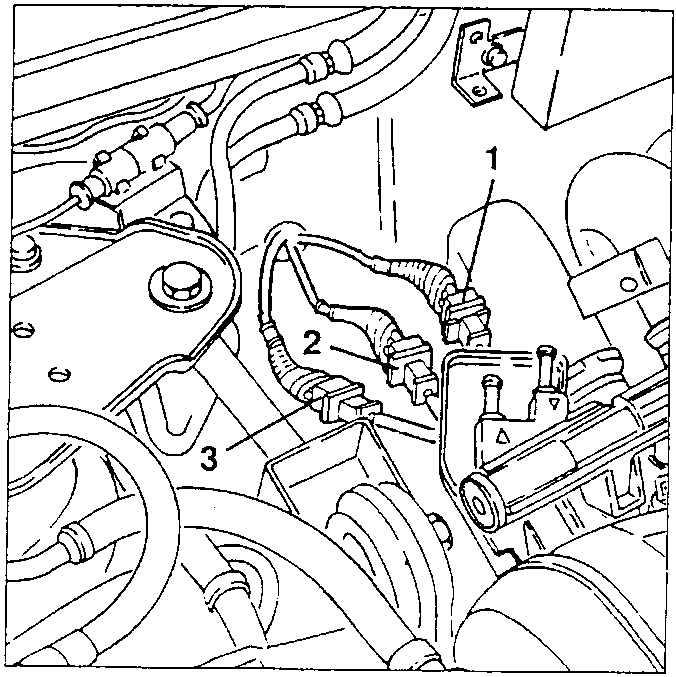 Electrical connections for timing, pinging, and rpm/timing sensors disconnected