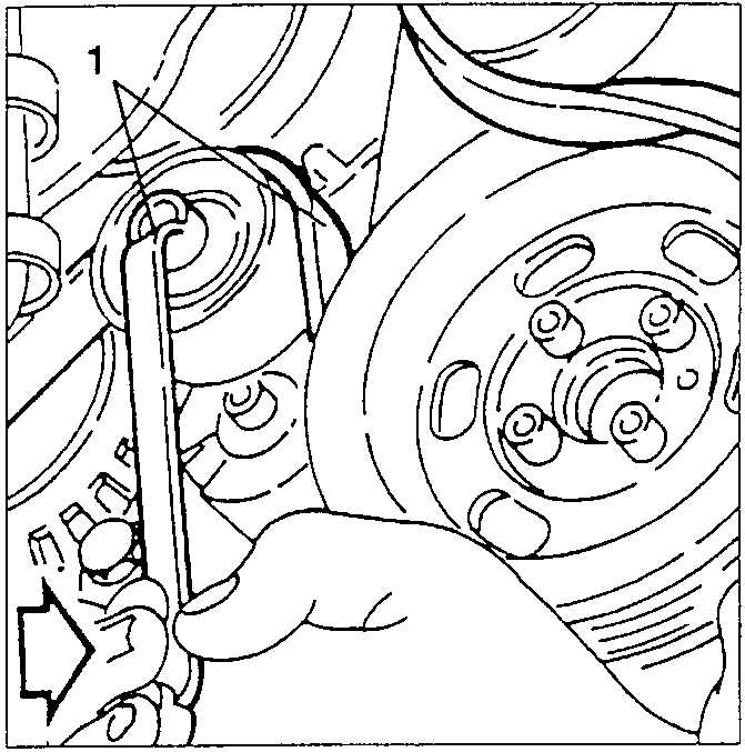 Auxiliary components drive belt removal