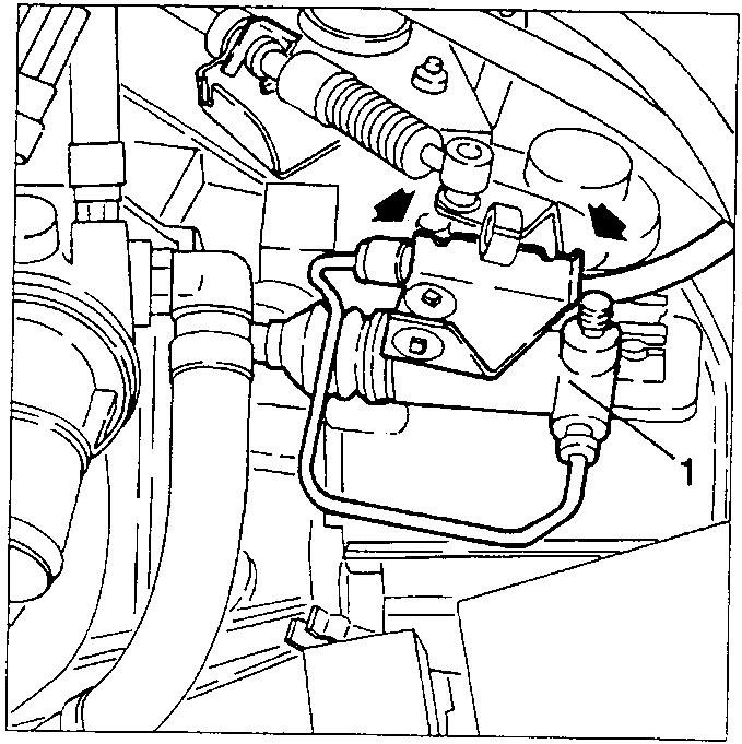Clutch control cylinder being moved