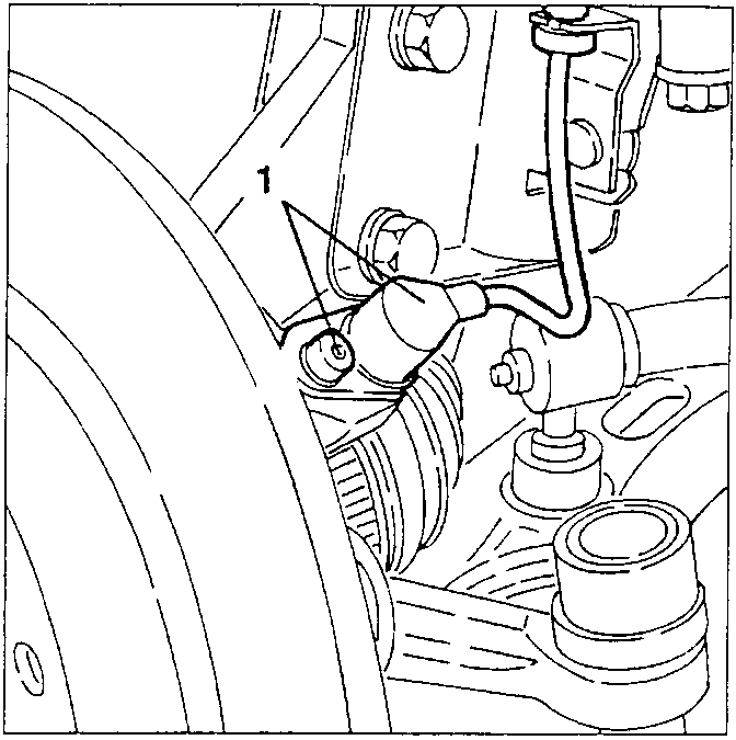 A.B.S. inductive sensor on wheel upright
