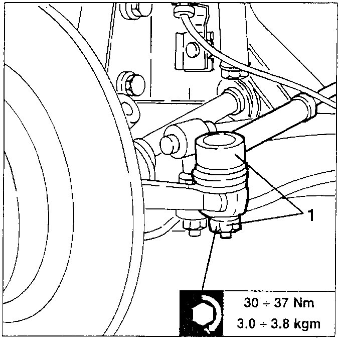 Track rod disconnected from wheel upright