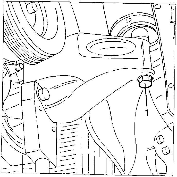 Camshaft side power unit support screw being loosened