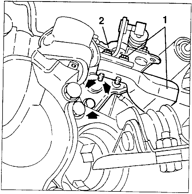 Damping mass and gearshift control bowden connection bracket being removed
