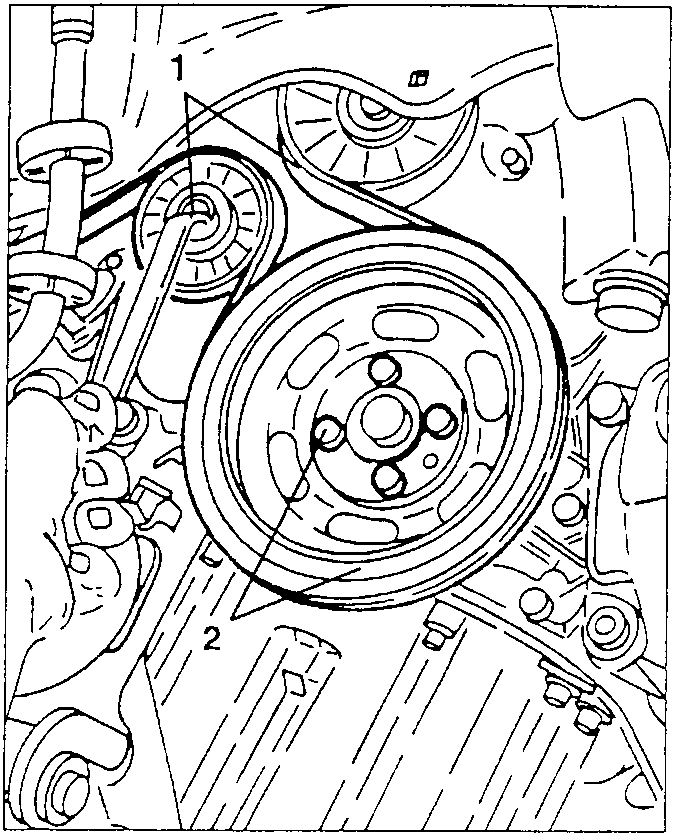 Auxiliary components drive pulley removal