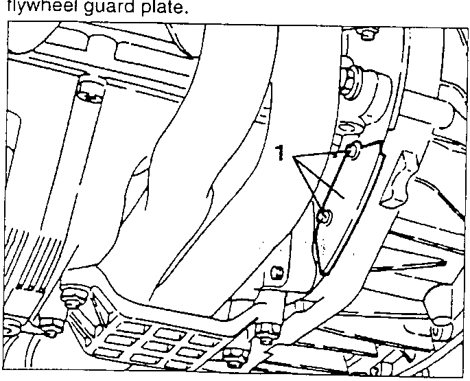 Flywheel guard plate with screws