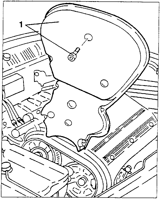 Timing gear drive belt guard removal