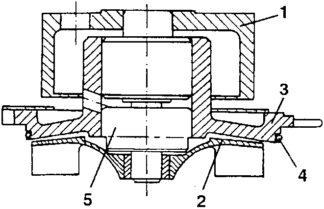 Water pump cross-section diagram showing pulley, impeller, pump casing, O-ring, and bearing