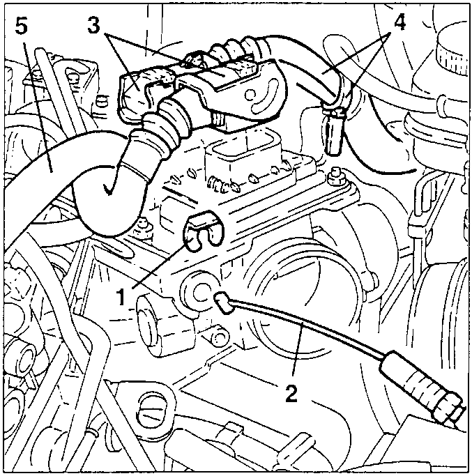 ECU and oil fume intake pipe disconnection