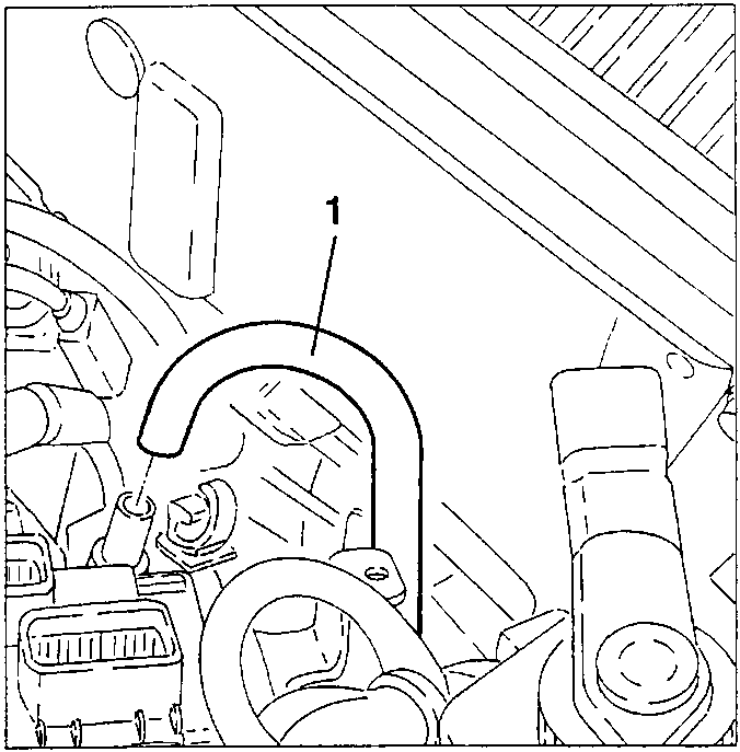 Diagram showing brake booster vacuum pipe
