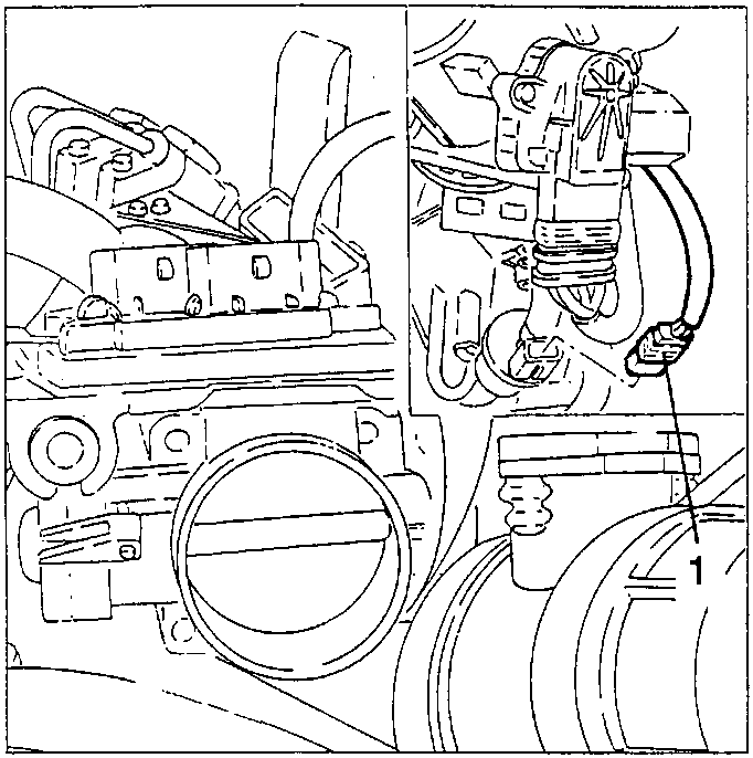 Diagram showing fuel fume interceptor valve electric connection