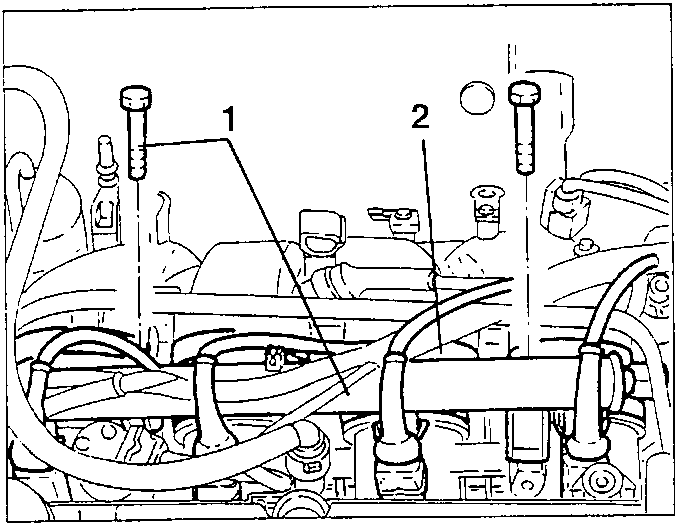 Fuel distribution manifold with rubber sleeves
