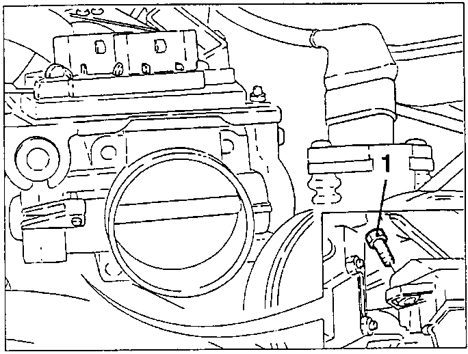 Left-hand side of modular intake manifold with screw