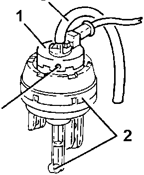 Solenoid valve assembly diagram with labeled parts