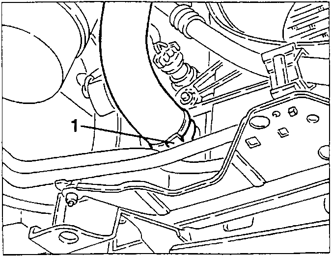 Close-up of battery support bracket and relays