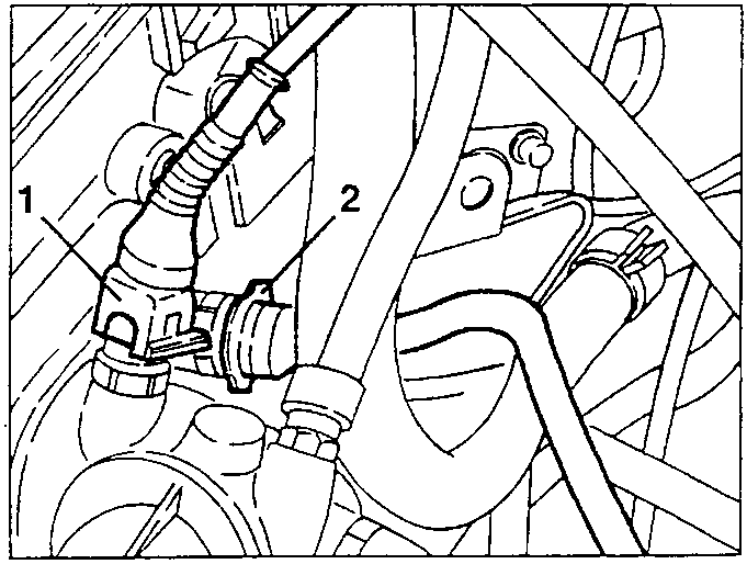 Engine coolant sensor and warning light transmitter connections