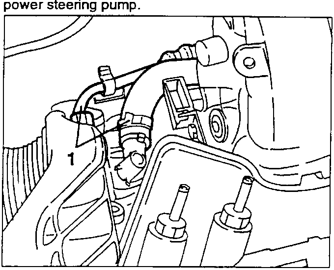 Power steering pump with pipes