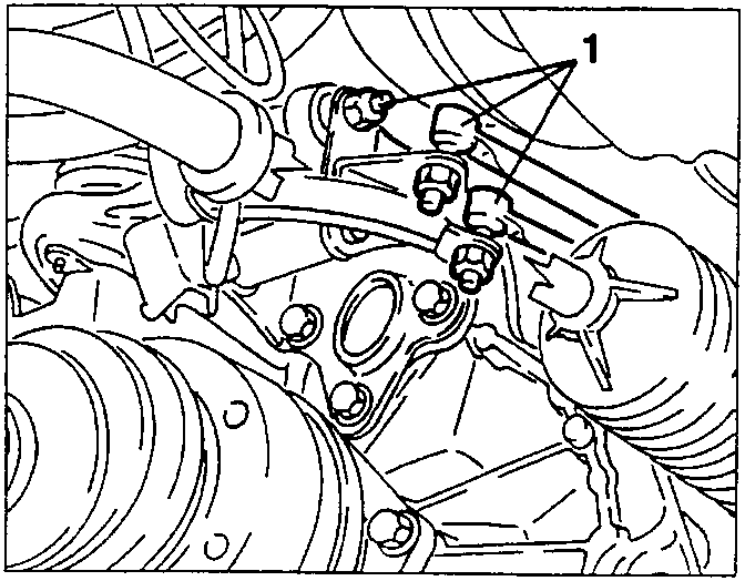 Diagram showing gearshift control rods being disconnected from the wheelhouse