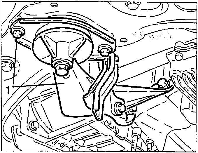 Rear power unit support with bolts