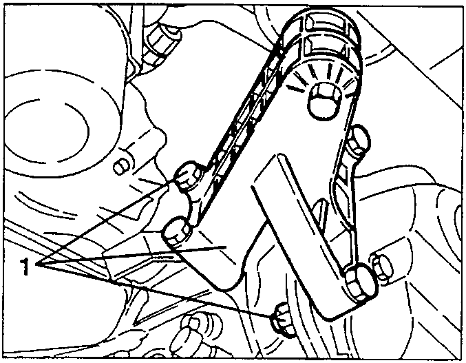 Gearbox side power unit support with bolts