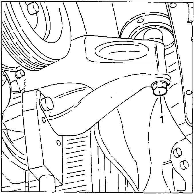 Camshaft side power unit support with screw