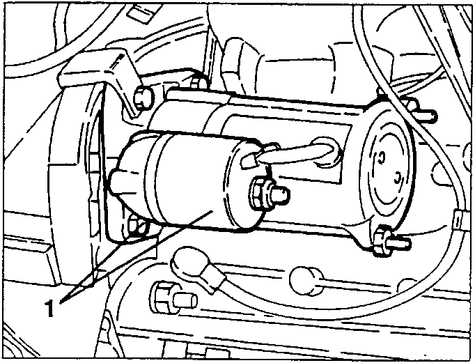 Starter motor removal