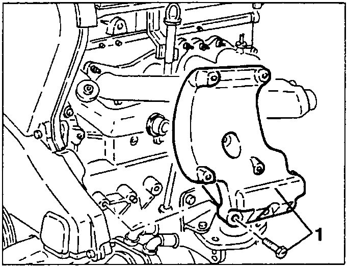 Air conditioning compressor support removal diagram