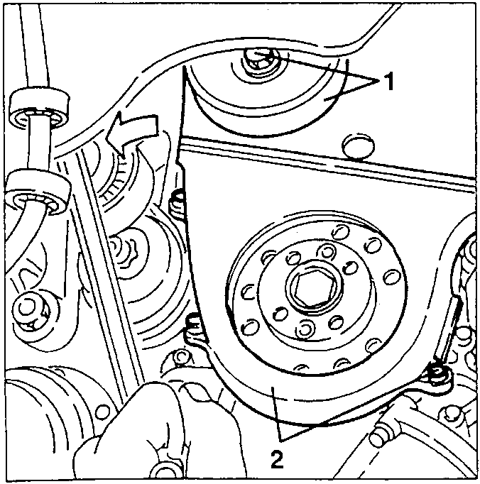 Lower cover of timing gear and counter-rotating shaft belts removal