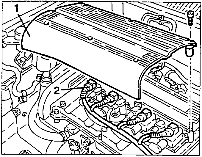 Ignition coils cover and electrical connections
