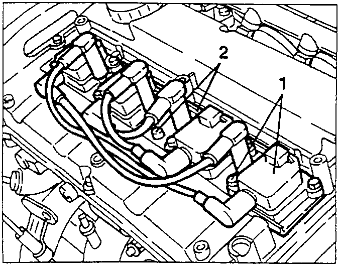 Ignition coils and support bracket