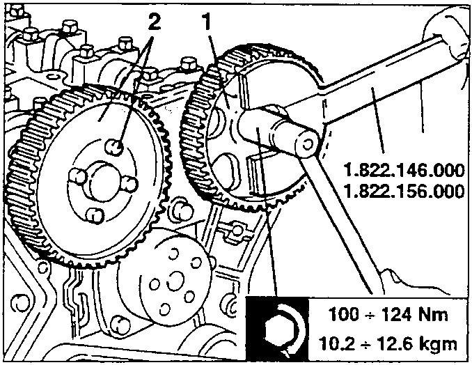 Timing gear exhaust and intake side drive pulleys