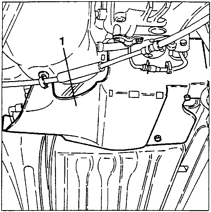 Fuel filter 1 under the car floor