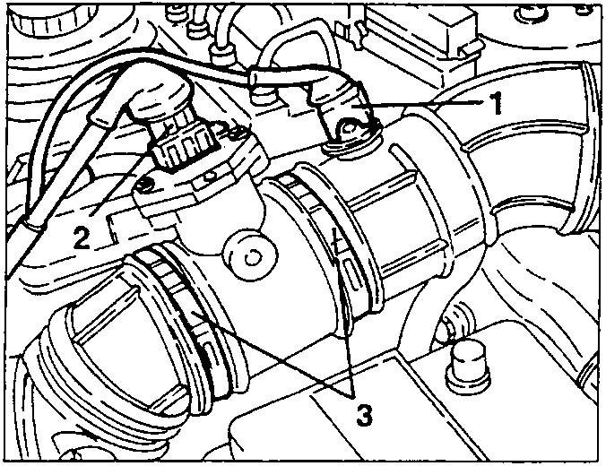 Air-flow meter with electrical connections and corrugated sleeve
