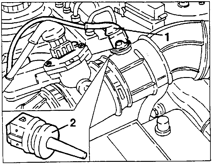 Intake air temperature sensor mounted on corrugated sleeve with electrical connector
