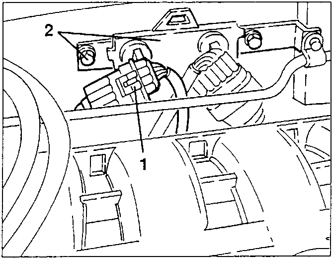 Lambda probe connector and electrical connection support bracket.