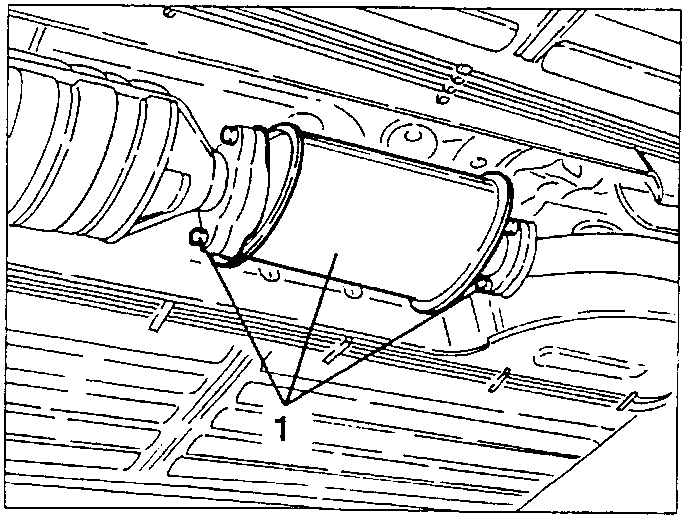 Centre silencer with bolts