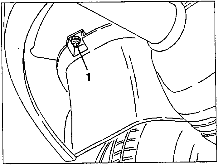 Rear left-hand gravel guard nut removal diagram