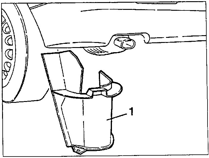 Rear left-hand gravel guard removed from vehicle