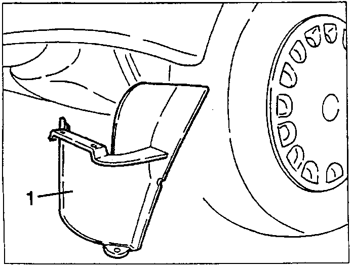 Rear right-hand gravel guard removed from vehicle