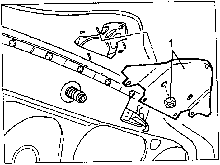Bonnet grille removal diagram showing nuts and plastic covering