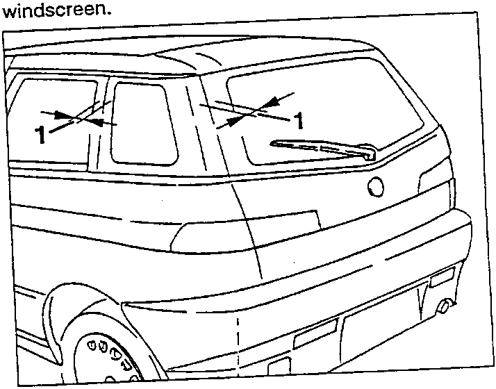Illustrates windshield wiper blade replacement procedure