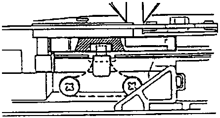Close-up diagram of the mechanical alignment mechanism.