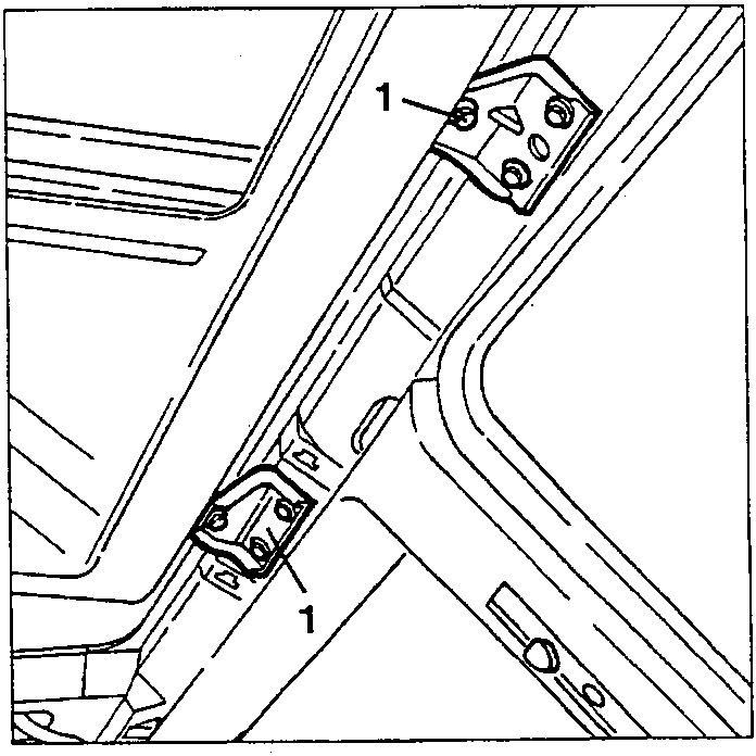 Diagram showing side brackets with screws being loosened and removed.