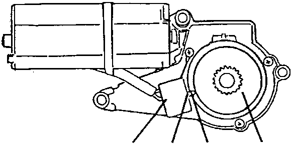 Diagram showing electric motor with labeled parts: A, B, C, D.